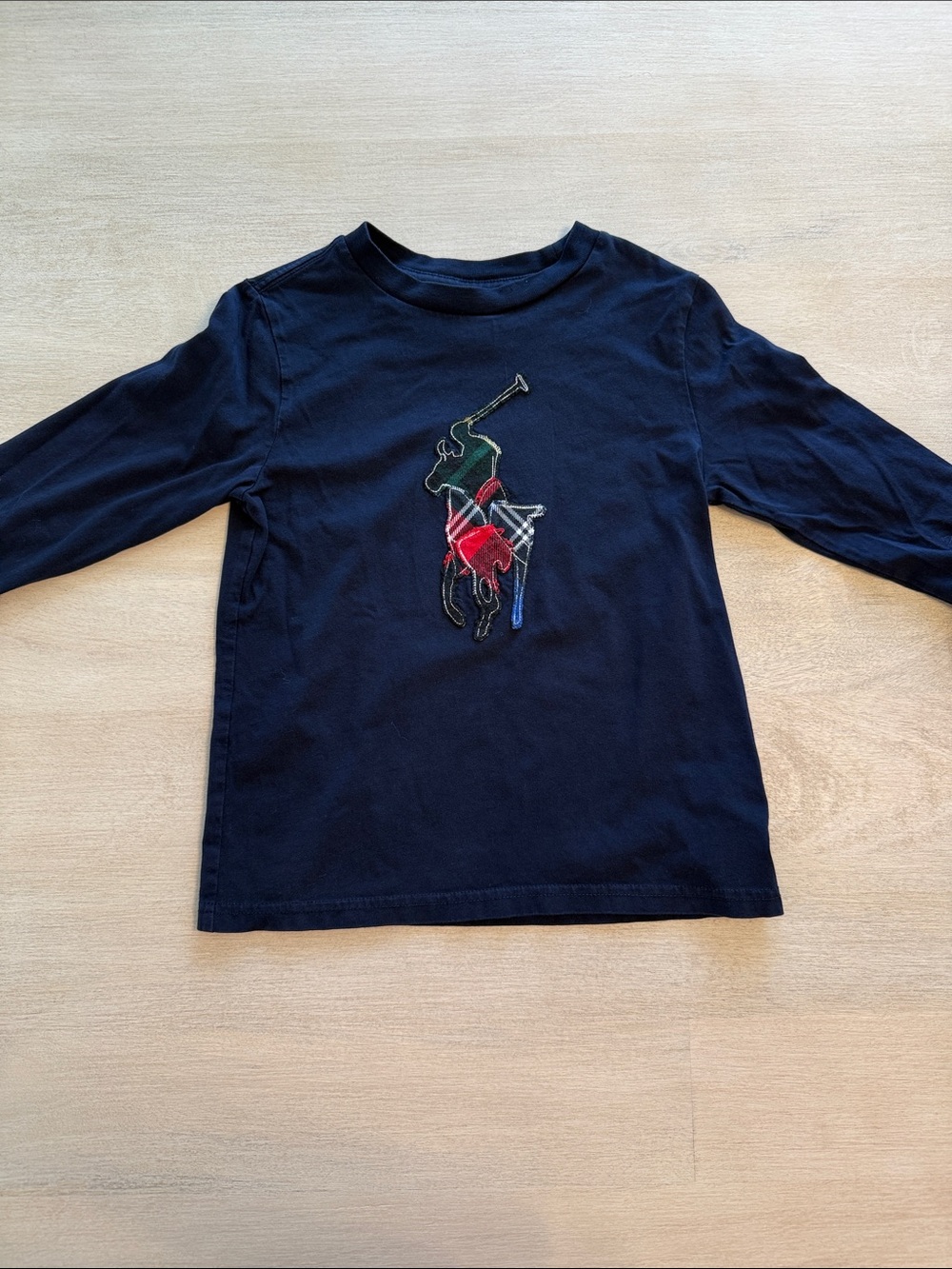 Polo by Ralph Lauren Navy Long-Sleeve Tee with Embroidered Polo Player